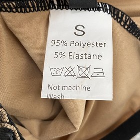 Micas Corset Top Womens Small Beige Black 3D Floral Mesh Strapless Bustier Tan