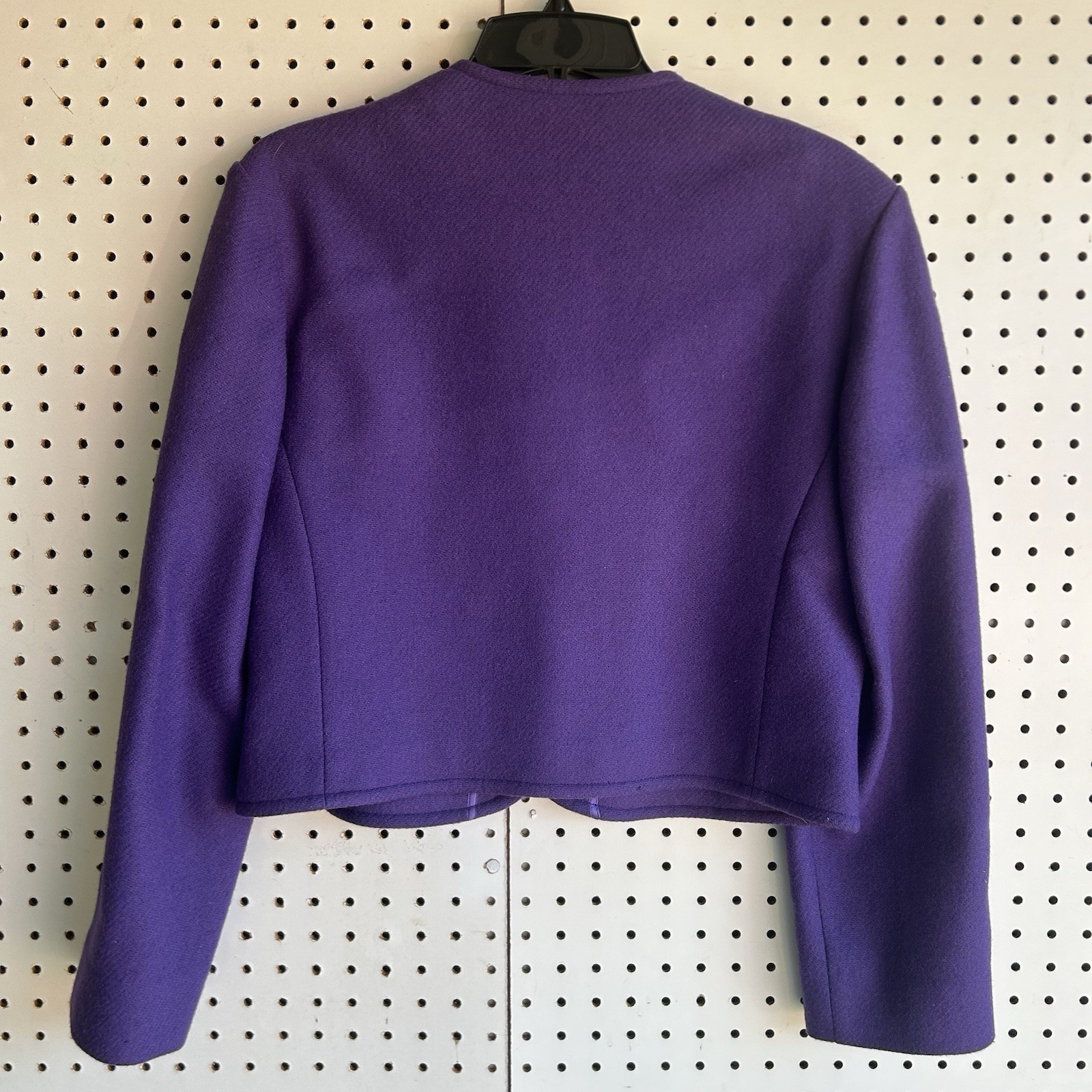 Pendleton Wool Cropped Jacket 8 Purple Blazer Sil… - image 2