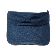 Unbranded Golf Strapback Sun Visor Cap Blue One Size Adjustable Blank