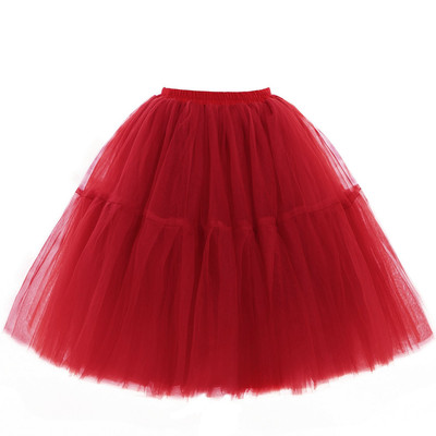 Gonna A Tutù Donna In Tulle – Linea A, Maxi Lunghezza 100 Cm, Vita Elastica, Per Feste E Matrimoni (Borgogna, Rosso, Nero, Bianco, Rosa)