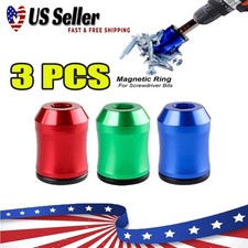 3pcs Strong Magnetic Screw Ring: 1/4 Inch/ 6.35 mm Universal Magnetic Screw Hold