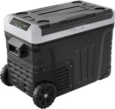 12 Volt Refrigerator, 35QT 33L Dual Zone Electric Cooler, Portable Freezer 12V/