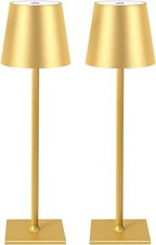 2 Pack Cordless Table Lamps 3 Colors Stepless Dimming 5000mAh Rechargeable