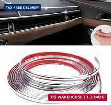 16ft Chrome Car Trim Strip Self-adhesive 14 Inch 6mm Side Body Moulding
