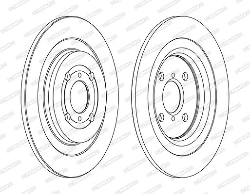 2X Ferodo Bremsscheibe Hinterachse U.A. FüR Daihatsu, Toyota-image