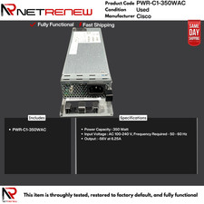 PWR-C1-350WAC Cisco Power Supply for 3850 Series Switch