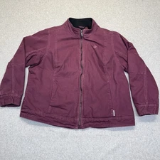 Work Jacket Barn Coat Women's Size 2XL Canvas Fleece Lined Plumb Wolverine