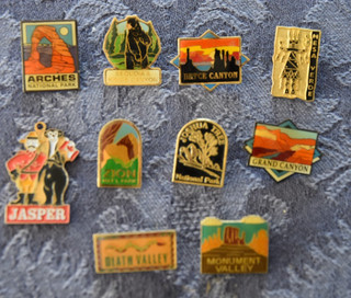 10 verschiedene Pins/Anstecknadeln USA Nationalparks