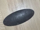 RARE Pre 32 MACK TRUCK BRASS RADIATOR EMBLEM OVAL NAME PLATE ORIGINAL VINTAGE