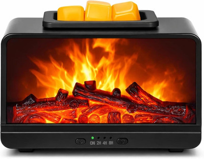 Flame Fireplace Wax Melt Warmer,Scentsy Wax Warmer with Timer, Electric Wax Warm
