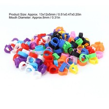 200PCS 8mm Pigeons Foot Ring Colorful Pigeons Leg Band Identification Rings