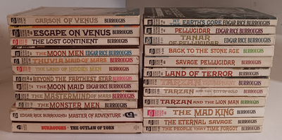 #ad LOT OF 24 EDGAR RICE BURROUGHS ACE PAPERBACKS MIXED SET TARZAN MARS PELLUCIDAR $49.99
