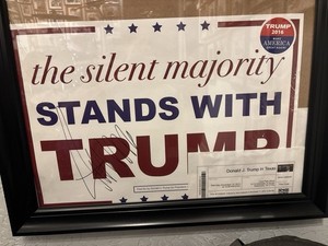 President Donald Trump Signed Autograph 2016 Campaign Rally Sign Poster PSA/DNA