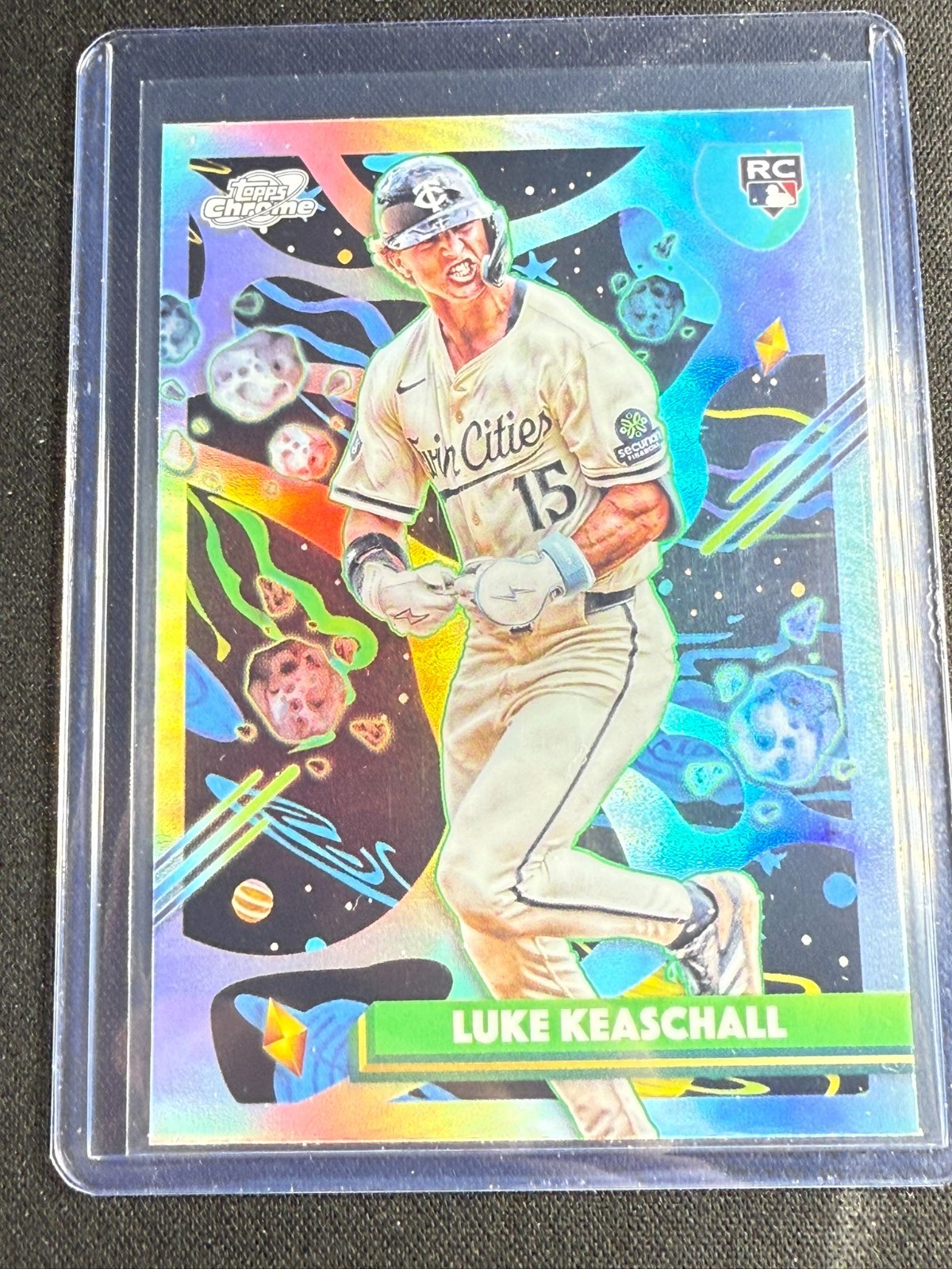 2025 Topps Chrome Cosmic Luke Keaschall Rookie Refractor #153 Twins (RC)