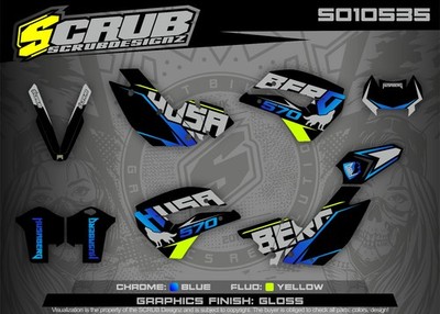 Husaberg Dekor FE 390 450 570 - 2009 2010 2011 2012 Enduro Grafik Aufkleber NEON