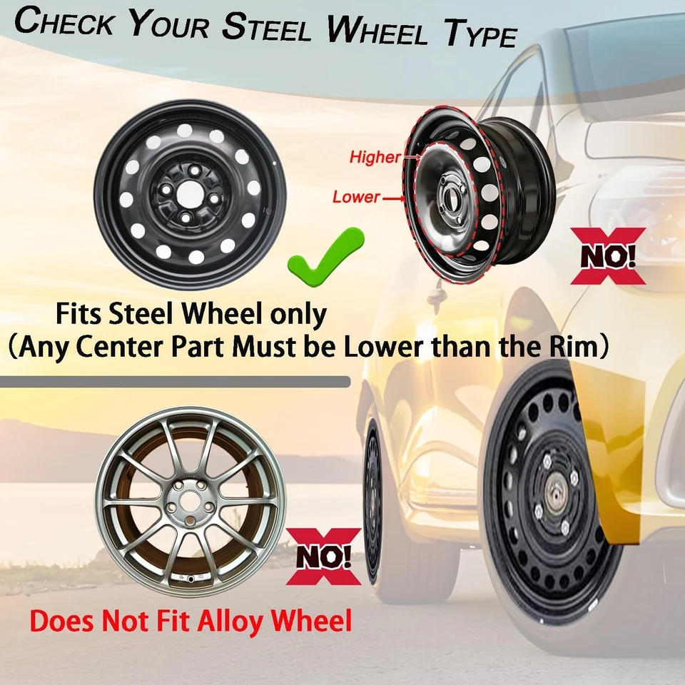 Set of 4 For Toyota Tacoma 2005-2023 16" Wheel Covers Hub Cap R16 Tire Steel Rim - Image 4 of 4