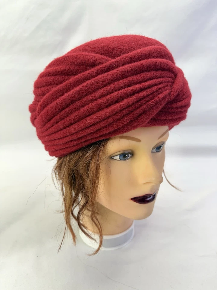 Turbante Kangol Vintage Inglaterra Vermelho Sempre Tricotado Feito no Reino Unido - Imagem 4 de 4