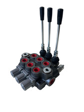 18,5 GPM (70L)  Hydraulic Monoblock Control Valve with 3 Levers, 3/4" BSP