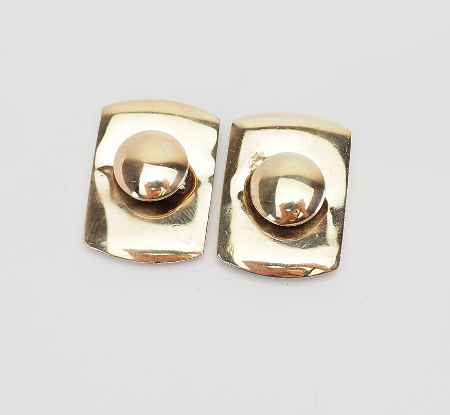 Elegant antique gold filled red rectangular carne… - image 3