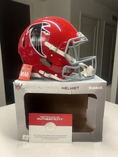 Chris Lindstrom Signed Atlanta Falcons Riddell Speed Authentic Helmet w/ COA