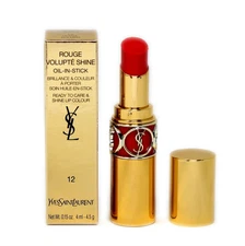 YSL Yves Saint Laurent Rouge Volupte Shine Lip Oil-in-Stick 12 Corail Dolman NEW