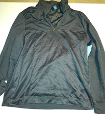 Perry Ellis dark gray quarter zip pullover sz medium