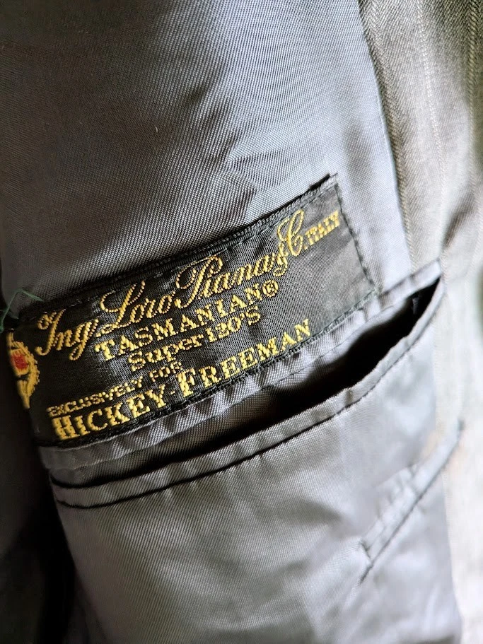 Conjunto de Traje Loro Piana Para Hombre Pin Rayas Italia Tasmania Super 120's Negocios Formal Foto 3 de 4