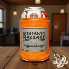 Custom Laser Engraved The Dukes of Hazzard Premium Leatherette Can Koozie