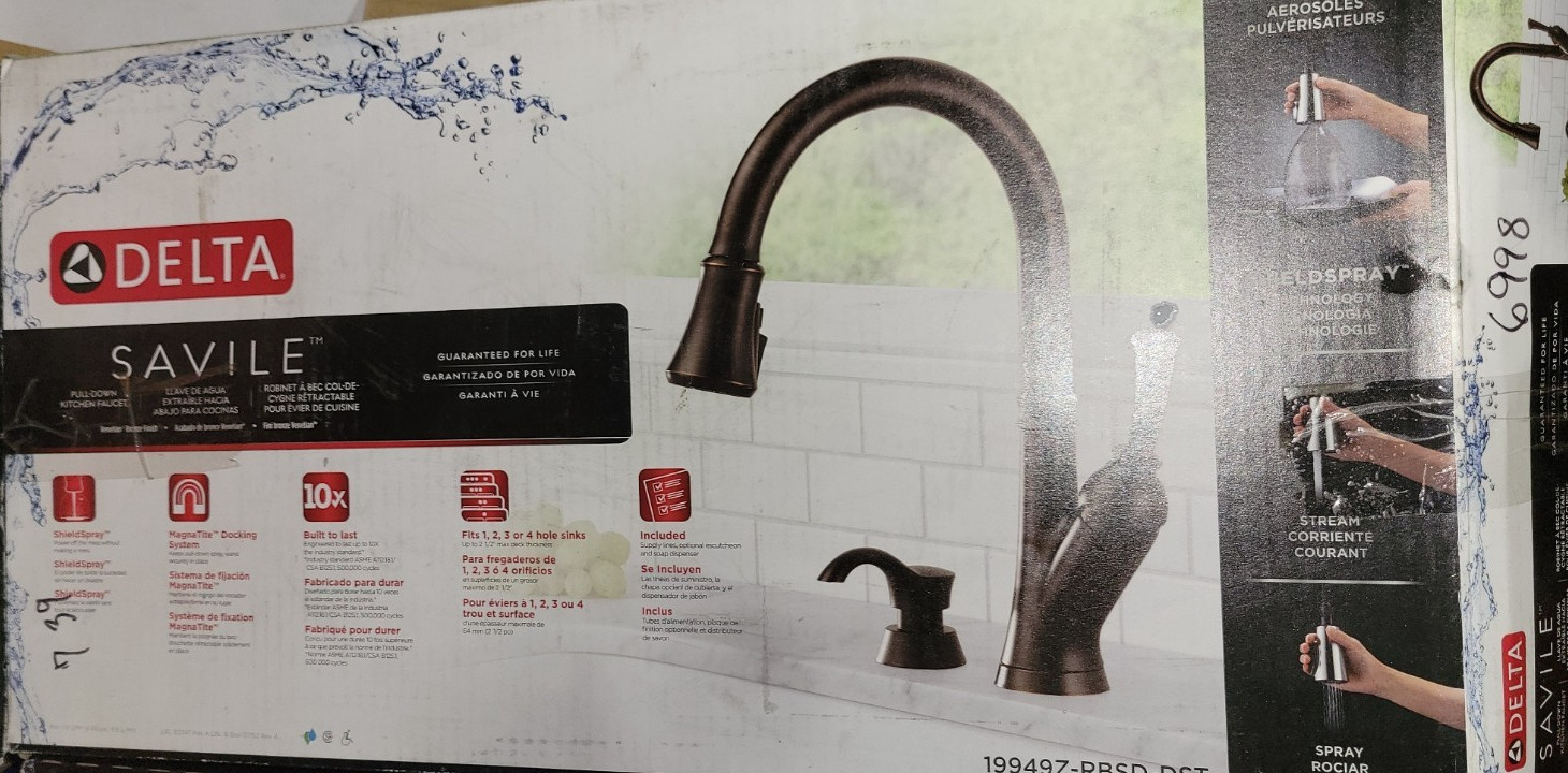 Delta Savile Pull-Down Kitchen Faucet Venetian Bronze 19949Z-RBSD-DST-NEW