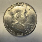 1954 D Franklin Half Dollar BU FBL 90% Silver Coin