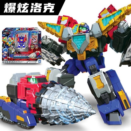 Metal Cardbot S 8" ROCKCRUSH Figure Drilling Machine Transformer Robot Kids Toy - Picture 6 of 21