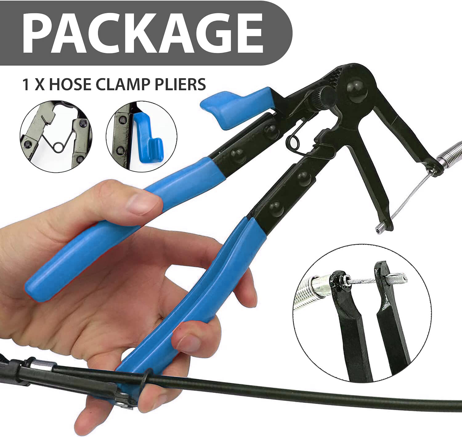 HOSE CLIP PLIERS FLEXIBLE LONG REACH LOCKING CAR RADIATOR CLAMP CAR