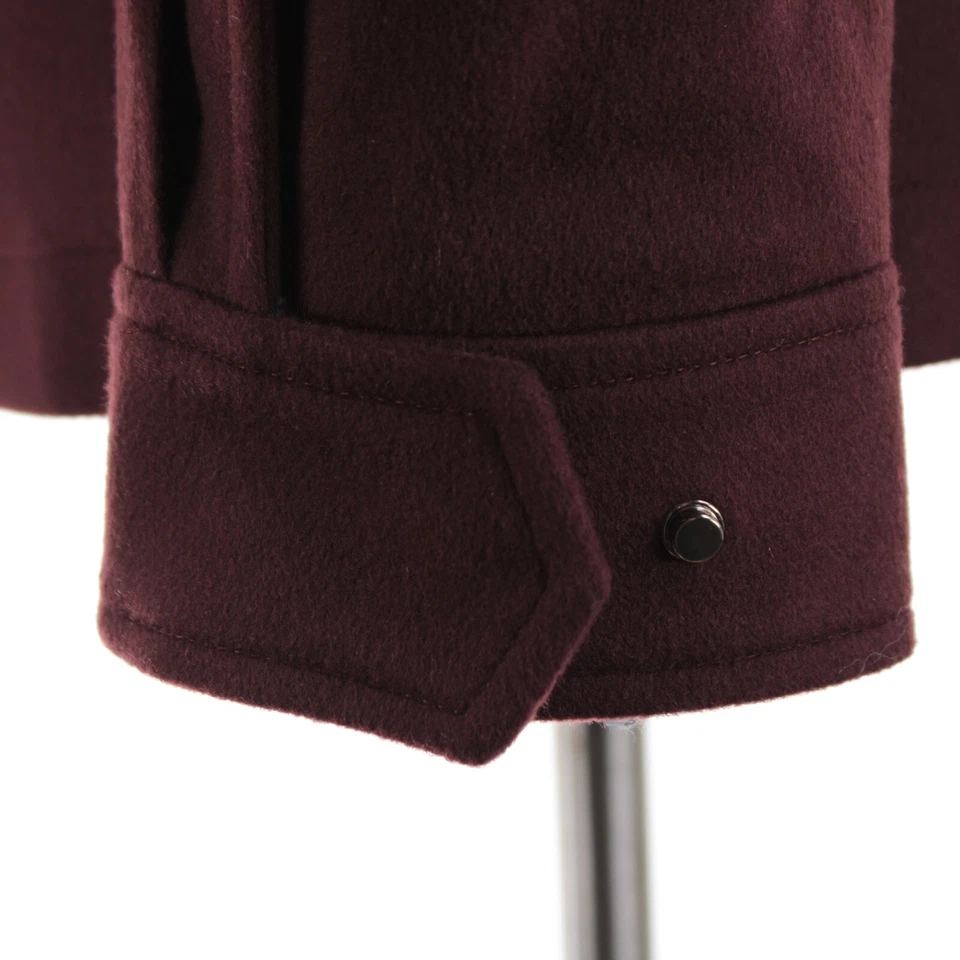 Kired Kiton NWT Furat Wool Overshirt / Shirt Jacket Size 50 (M US) In Burgundy - Image 4 of 4