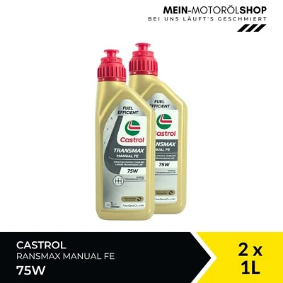 Aceite de transmisión manual Castrol Transmax Manual FE 75W MB Ford 2x1 litros = 2 litros