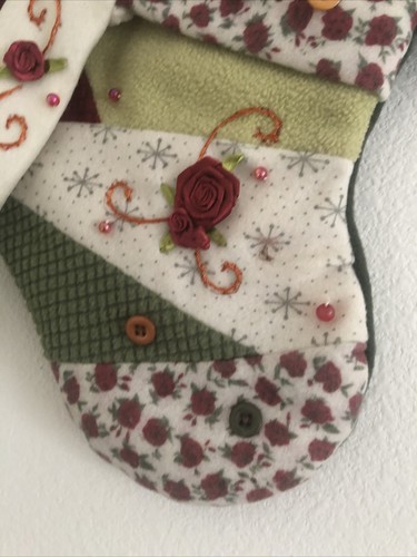 "Bufanda de muñeco de nieve flores medias de Navidad fieltro colorido 18" - Imagen 4 de 6