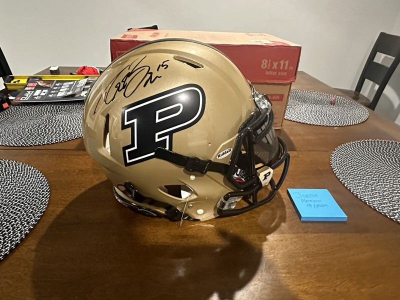 Drew Brees full sized autographed authentic Purdue helmet Beckett N43971