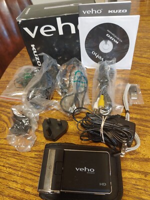 Veho VCC-008 Kuzo Full 1080p High Definition HD Camcorder complete open box