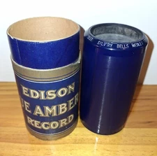 EDISON BLUE AMBEROL CYLINDER  RECORD #1937 SILV'RY BELL MEDLEY - PROMENADE  BAND