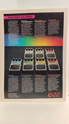 DOD PERFORMER SERIES GUITAR EFFECT PEDALS  1983 -  10x8- PRINT AD.  m2