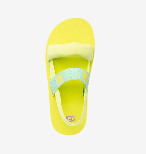 Girls Size 6 Yellow Ugg Zuma Sling Sandals 1117239K - Picture 4 of 5