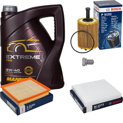BOSCH Inspektionspaket 5 L MANNOL Extreme 5W-40 für Chrysler Sebring Cabriolet