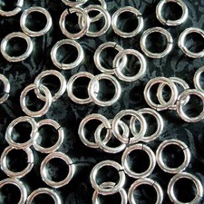 6mm Sterling Silver - 25 Pack LOCKING JUMP RINGS No Solder Needed - 18 Gauge