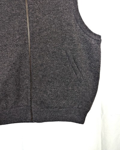 Cabela's Canadian Wool Windshear Vest Outfitter Solid Gray Full Zip Men's Large - Picture 4 of 7