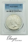 1922 Peace Silver Dollar PCGS MS64