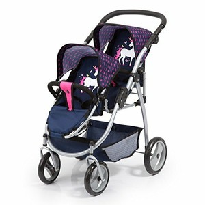 bayer twin tandem doll pram