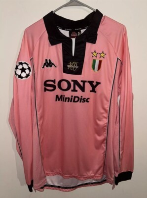 1997-98 Zinedine Zidane Juventus Pink Long Sleeve Jersey
