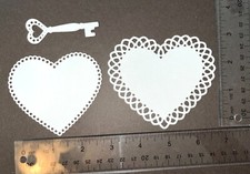 5 sets LACE HEARTS key cardstock paper die cut embellishments