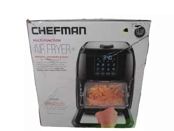 Chefman 6L Multi Functional Air Fryer Black Rotisserie Dehydrator