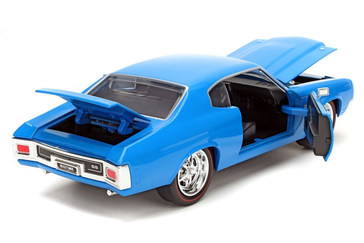 JADA BIGTIME MUSCLE BTM 1970 CHEVY CHEVELLE SS BLUE 1:24 DIECAST