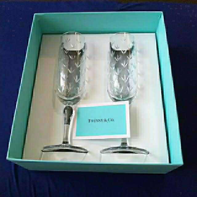 Tiffany & Co. Champagne Flute Glasses Set Of 2 With Box New F/S eBay